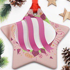 Easter Egg Colorful Spring Color Star Ornament (two Sides)