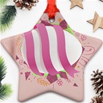 Easter Egg Colorful Spring Color Star Ornament (Two Sides) Back