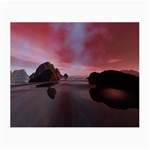 Rocks Sky Landscape Sea Wave Small Glasses Cloth Front