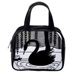 Vintage Swan Bird Nature Water Classic Handbag (one Side) by Sudhe