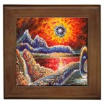 Sci Fi  Landscape painting Framed Tile Front