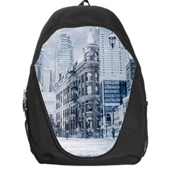 City Building Skyscraper Town Backpack Bag by Simbadda
