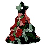Beautiful Floral Vector Seamless Pattern Christmas Tree Ornament (Two Sides) Front