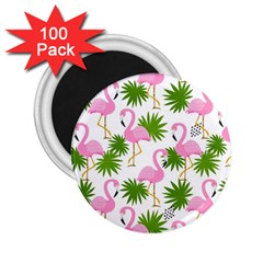 Seamless Pattern With Cute Flamingos 2 25  Magnets (100 Pack) 