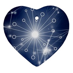 Network Technology Connection Heart Ornament (two Sides) by Alisyart