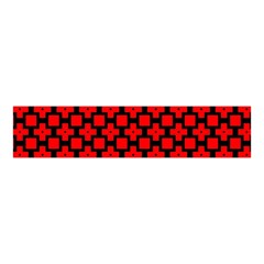 Pattern Red Black Texture Cross Velvet Scrunchie
