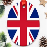UK Flag Union Jack Ornament (Oval) Front