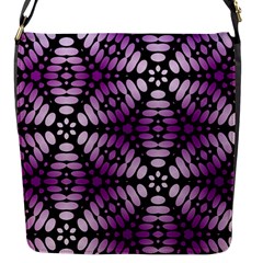 Pattern Purple Seamless Design Flap Closure Messenger Bag (s) by Simbadda