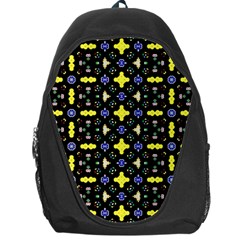 Pattern Black Background Texture Backpack Bag by Simbadda