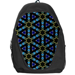 Stained Glass Pattern Church Window Backpack Bag by Simbadda
