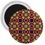Stained Glass Pattern Texture 3  Magnets Front