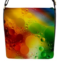 Abstract Sunlight Flower Reflection Color Macro Floating Yellow Circle Macro Photography Spheres Oil Flap Closure Messenger Bag (s) by Vaneshart