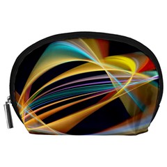 Lines Stripes Colorful Abstract Background Color Accessory Pouch (large) by Vaneshart