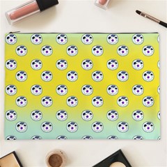 English Breakfast Yellow Pattern Mint Ombre Cosmetic Bag (xxl)