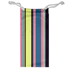 Stripes Colorful Wallpaper Seamless Jewelry Bag by Vaneshart