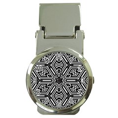 Grid Pattern Backdrop Money Clip Watches by Vaneshart