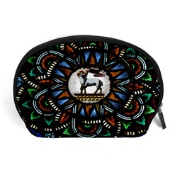 Spain Catalonia Montserrat Church  Stained Glass Accessory Pouch (large)
