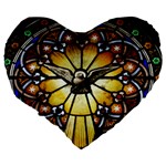 Spain Catalonia Montserrat Church Large 19  Premium Flano Heart Shape Cushions Back