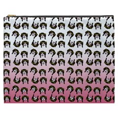 Retro Girl Daisy Chain Pattern Cosmetic Bag (xxxl) by snowwhitegirl