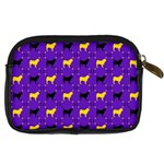Elegant Pugs Digital Camera Leather Case Back