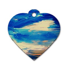 Skydiving 1 1 Dog Tag Heart (one Side) by bestdesignintheworld