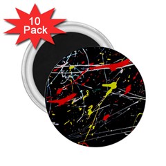 Random Paint Splats Background 2 25  Magnets (10 Pack) 