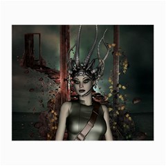 Awesome Fantasy Women With Helmet Small Glasses Cloth (2 Sides)