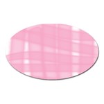 Pink Ribbon Oval Magnet Front