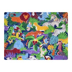 Animated Safari Animals Background Double Sided Flano Blanket (mini) 