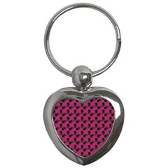 Black Rose Pink Key Chain (heart) by snowwhitegirl