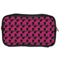 Black Rose Pink Toiletries Bag (one Side) by snowwhitegirl
