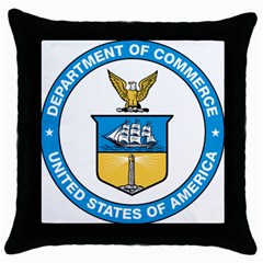 Seal Of United States Department Of Commerce Throw Pillow Case (black) by abbeyz71