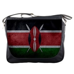 Grunge Kenya Flag Messenger Bag