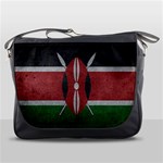 Grunge Kenya Flag Messenger Bag Front
