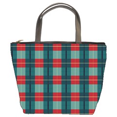 Pattern Texture Plaid Bucket Bag by Mariart