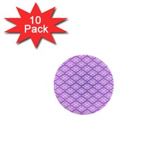Pattern Texture Geometric Purple 1  Mini Buttons (10 Pack) 