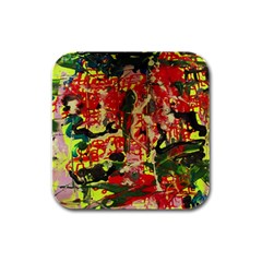 Red Country-1-2 Rubber Square Coaster (4 Pack)  by bestdesignintheworld
