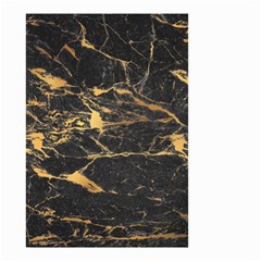 Black Marble Texture With Gold Veins Floor Background Print Luxuous Real Marble Small Garden Flag (two Sides) by genx