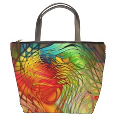 Texture Art Color Pattern Bucket Bag by Sapixe