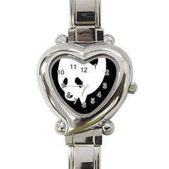 Heart Italian Charm Watch Panda by 4893826953