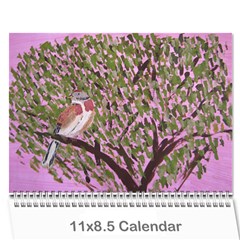 Bird Paintings Wall Calendar 11 X 8 5 (12-months)