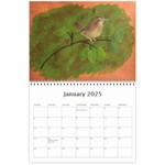 Bird Paintings Wall Calendar 11 x 8.5 (12-Months) Jan 2025