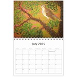 Bird Paintings Wall Calendar 11 x 8.5 (12-Months) Jul 2025