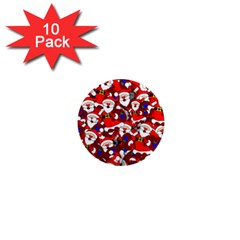 Nicholas Santa Christmas Pattern 1  Mini Magnet (10 Pack)  by Wegoenart
