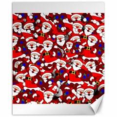 Nicholas Santa Christmas Pattern Canvas 16  X 20  by Wegoenart