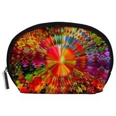 Kaleidoscope Mandala Color Accessory Pouch (large) by Wegoenart