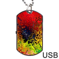 Color Abstract Colorful Art Dog Tag Usb Flash (two Sides)