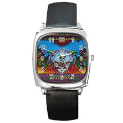 Grateful Dead Wallpapers Square Metal Watch by Sapixe