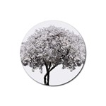 Nature Tree Blossom Bloom Cherry Rubber Coaster (Round)  Front
