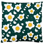 WANNA HAVE SOME EGG? Large Flano Cushion Case (Two Sides) Front